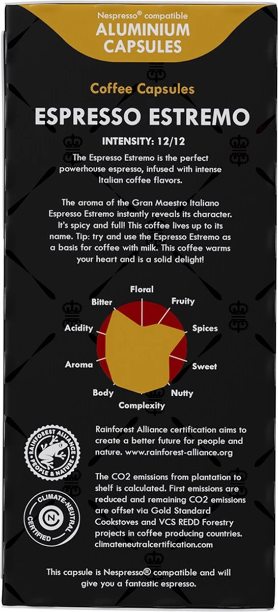 Gran Maestro Italiano - Koffiecups - Nespresso Compatibel Proefpakket - Espresso, Lungo En Meer - 10 X 20 Cups 2 Gran Maestro Italiano - Koffiecups - Nespresso Compatibel Proefpakket - Espresso, Lungo En Meer - 10 X 20 Cups - Afbeelding 2