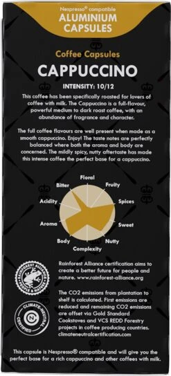 Gran Maestro Italiano - Cappuccino - Koffiecups - Nespresso Compatibel Capsules - Intense Smaak - 6 X 20 Cups 7 Gran Maestro Italiano - Cappuccino - Koffiecups - Nespresso Compatibel Capsules - Intense Smaak - 6 X 20 Cups -Rogers Coffee Service Winkel 546x1200