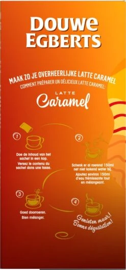 Douwe Egberts Verwenkoffie Latte Caramel Oploskoffie - 5 X 8 Zakjes -Rogers Coffee Service Winkel 559x1200 2