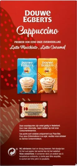 Douwe Egberts Verwenkoffie Cappuccino Oploskoffie - 5 X 10 Zakjes -Rogers Coffee Service Winkel 560x1200 1