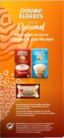 Douwe Egberts Verwenkoffie Latte Caramel Oploskoffie - 5 X 8 Zakjes -Rogers Coffee Service Winkel 560x1200 3