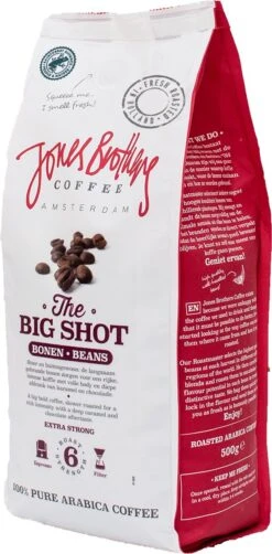 Jones Brothers Coffee The Big Shot Koffiebonen - 6 X 500 Gram 10 Jones Brothers Coffee The Big Shot Koffiebonen - 6 X 500 Gram -Rogers Coffee Service Winkel 591x1200