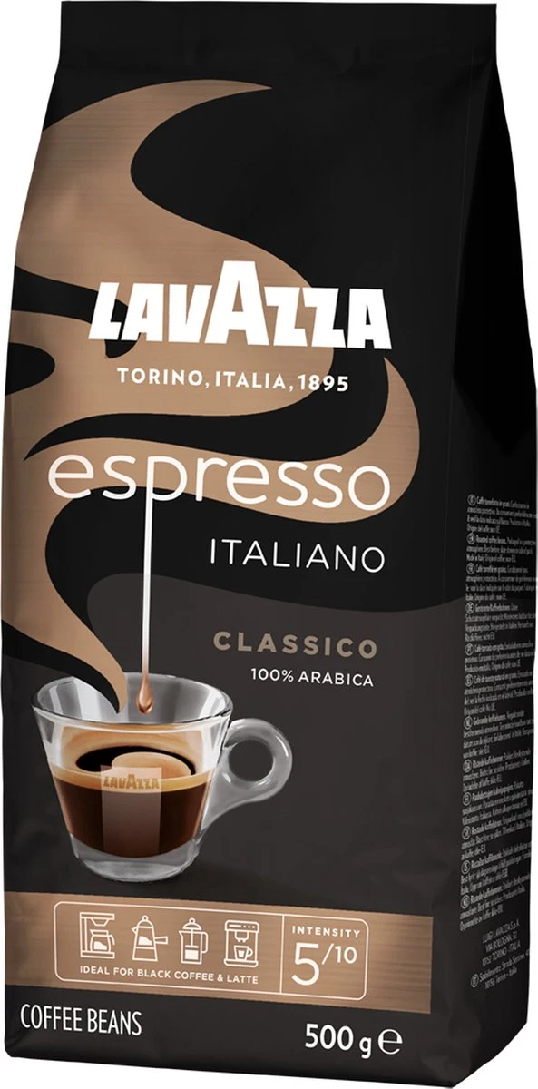 Lavazza Espresso Italiano Classico Koffiebonen - 500 Gram X4 3 Lavazza Espresso Italiano Classico Koffiebonen - 500 Gram X4 - Afbeelding 3