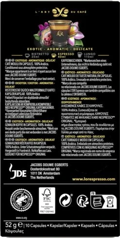 L'OR Espresso Limited Creations Laos Bolaven Koffiecups - Intensiteit 7/12 - 10 X 10 Capsules 7 L'OR Espresso Limited Creations Laos Bolaven Koffiecups - Intensiteit 7/12 - 10 X 10 Capsules -Rogers Coffee Service Winkel 607x1200 10