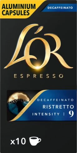 L'OR Espresso Ristretto Decaffeinato - Intensiteit 9/12 - 10 X 10 Capsules 19 L'OR Espresso Ristretto Decaffeinato - Intensiteit 9/12 - 10 X 10 Capsules -Rogers Coffee Service Winkel 607x1200 7