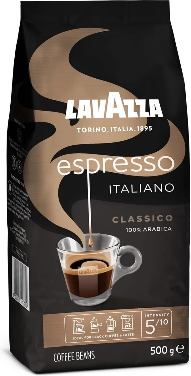 Lavazza Espresso Italiano Classico Koffiebonen - 500 Gram X6 4 Lavazza Espresso Italiano Classico Koffiebonen - 500 Gram X6 - Afbeelding 4