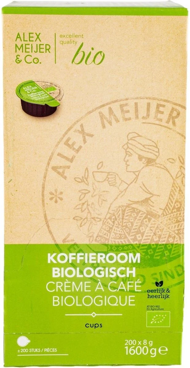 Koffieroom Cups Biologisch Glutenvrij - 200 Stuks 1 Koffieroom Cups Biologisch Glutenvrij - 200 Stuks
