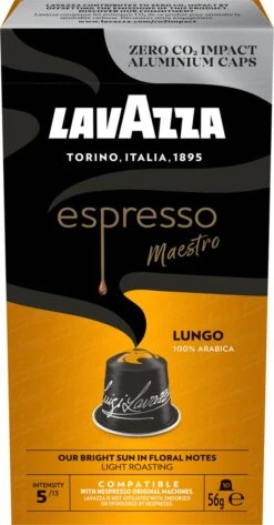 Lavazza Espresso Lungo - Aluminium Nespresso Capsules - 10 Stuks 13 Lavazza Espresso Lungo - Aluminium Nespresso Capsules - 10 Stuks -Rogers Coffee Service Winkel 627x1200
