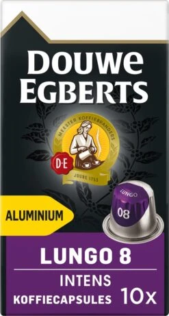 Douwe Egberts Lungo Intens Koffiecups - Intensiteit 8/12 - 10 X 10 Capsules -Rogers Coffee Service Winkel 643x1200