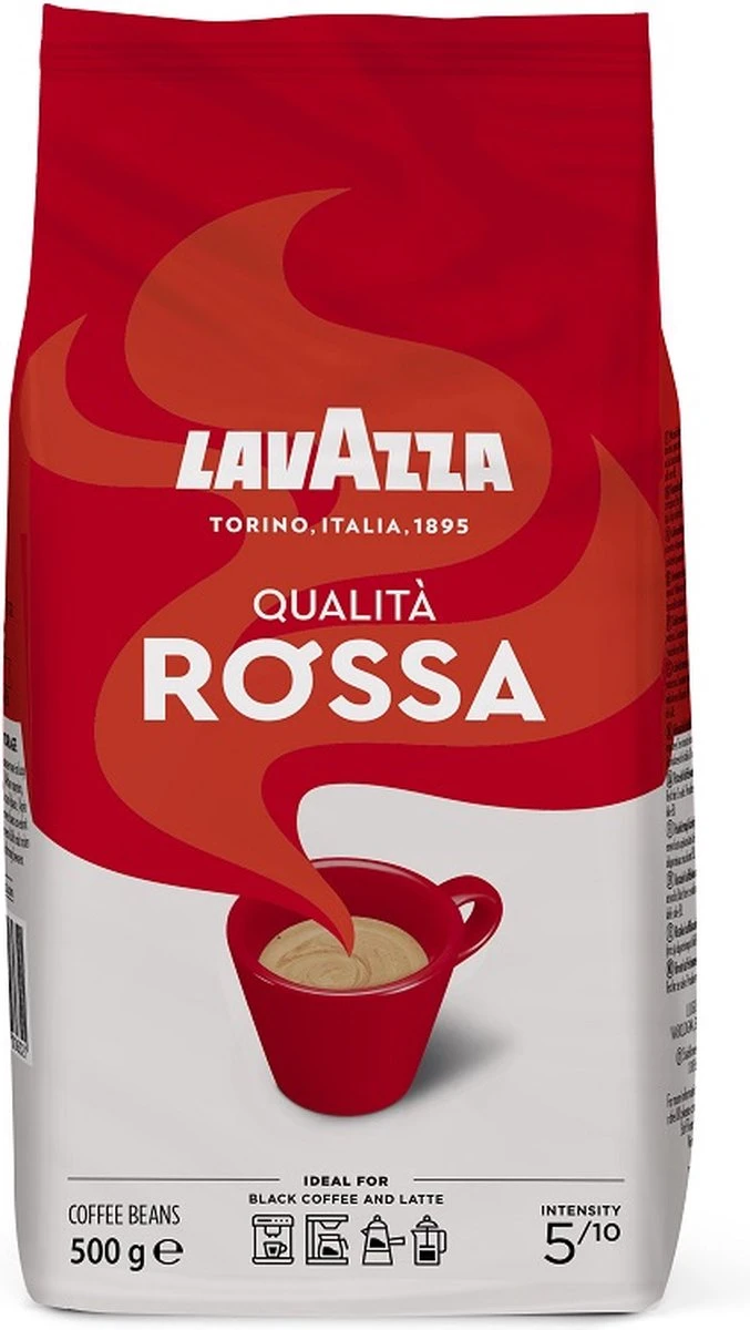 Lavazza Qualita Rossa Koffiebonen - 500g 2 Lavazza Qualita Rossa Koffiebonen - 500g - Afbeelding 2