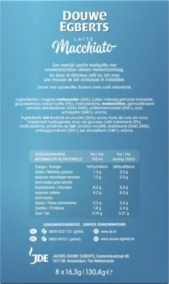 Douwe Egberts Verwenkoffie Latte Macchiato Oploskoffie - 5 X 8 Zakjes -Rogers Coffee Service Winkel 713x1200 2