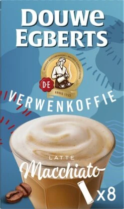 Douwe Egberts Verwenkoffie Latte Macchiato Oploskoffie - 5 X 8 Zakjes -Rogers Coffee Service Winkel 713x1200 3