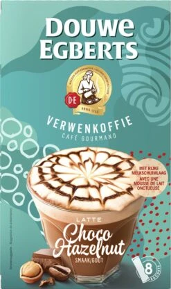 Douwe Egberts Latte Choco Hazelnut Oploskoffie - 5/9 Intensiteit - 5 X 8 Zakjes -Rogers Coffee Service Winkel 713x1200 4