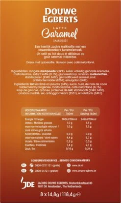 Douwe Egberts Verwenkoffie Latte Caramel Oploskoffie - 5 X 8 Zakjes -Rogers Coffee Service Winkel 713x1200 6