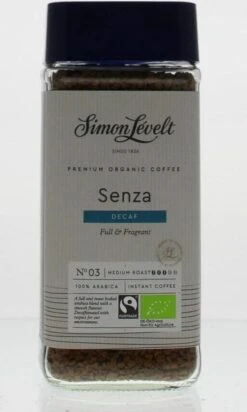 Simon Lévelt | Cafeïnevrije Oploskoffie Premium Organic Coffee - 100g -Rogers Coffee Service Winkel 720x1200