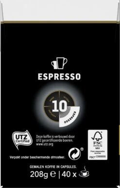 Douwe Egberts Espresso Krachtig (10) - 5 X 40 Koffiecups -Rogers Coffee Service Winkel 765x1200