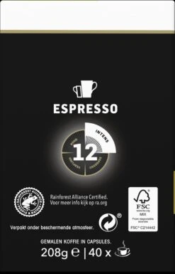 Douwe Egberts Espresso Ristretto Koffiecups (12) - 5 X 40 Koffiecups -Rogers Coffee Service Winkel 770x1200 1