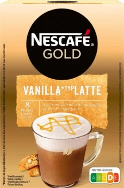 Nescafé Gold Latte Vanille Oploskoffie - 6 Doosjes à 8 Zakjes -Rogers Coffee Service Winkel 794x1200 1