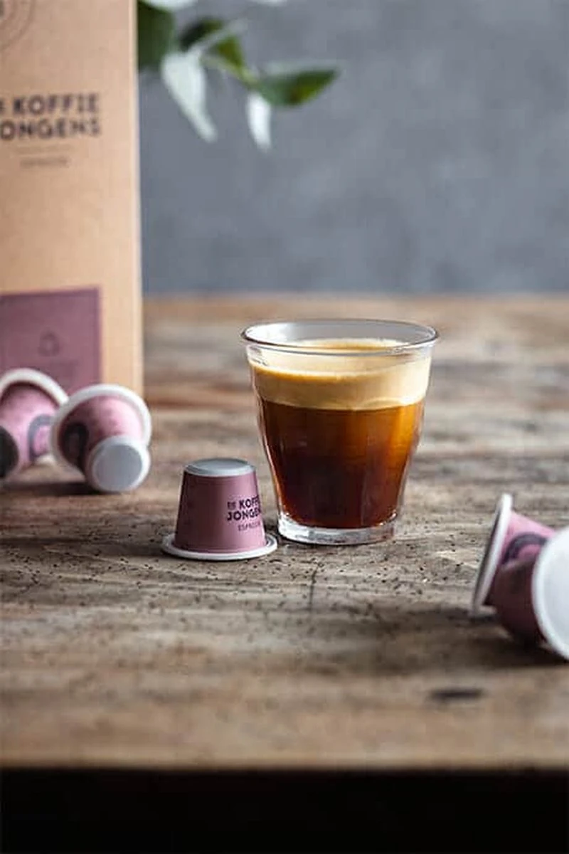 Nespresso Cups - De Koffiejongens - Espresso - 100% Biologisch Afbreekbaar - 60 Cups - 100% Nespresso Compatible 3 Nespresso Cups - De Koffiejongens - Espresso - 100% Biologisch Afbreekbaar - 60 Cups - 100% Nespresso Compatible - Afbeelding 3
