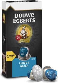 Douwe Egberts Lungo Decaf Koffiecups - Intensiteit 6/12 - 10 X 10 Capsules -Rogers Coffee Service Winkel 836x1200