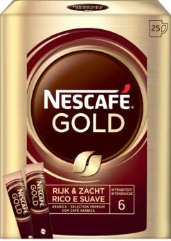 Nescafé Gold Oploskoffie - 6 Doosjes à 25 Zakjes -Rogers Coffee Service Winkel 853x1200 1