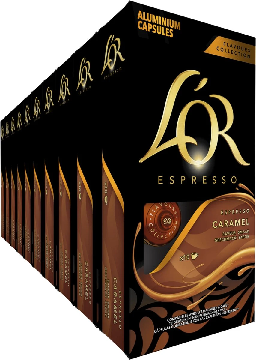 L'OR Espresso Caramel Koffiecups - 10 X 10 Capsules 1 L'OR Espresso Caramel Koffiecups - 10 X 10 Capsules