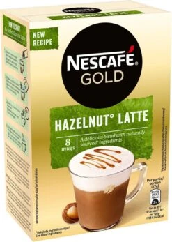 Nescafé Gold Hazelnoot Latte Oploskoffie - 6 Doosjes à 8 Zakjes -Rogers Coffee Service Winkel 855x1200