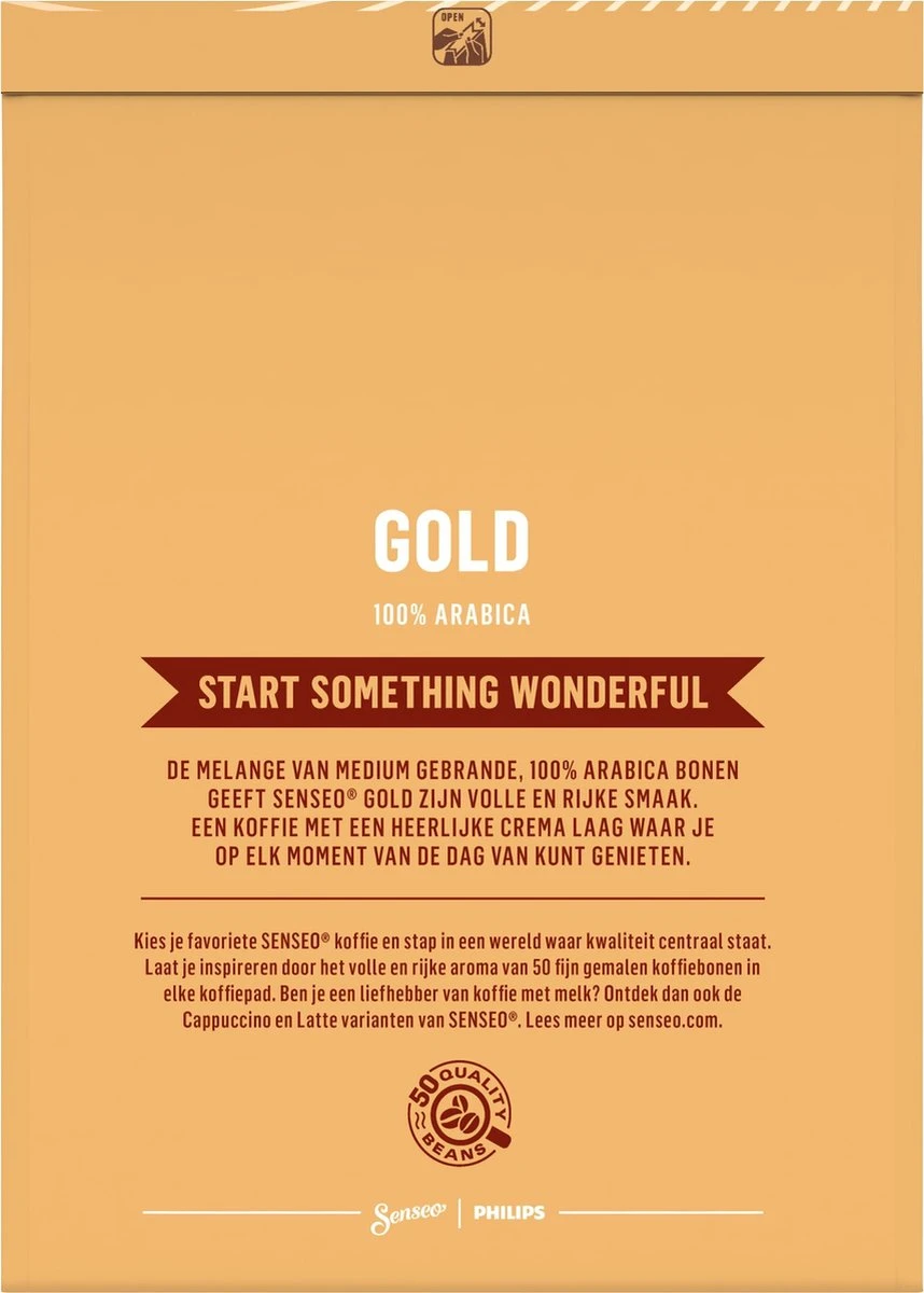 Senseo Gold Koffiepads - 5/9 Intensiteit - 10 X 36 Pads 2 Senseo Gold Koffiepads - 5/9 Intensiteit - 10 X 36 Pads - Afbeelding 2