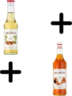 Monin VAnille Koffiesiroop VOORDEELPACK Vanille 70 + Caramel 70cl