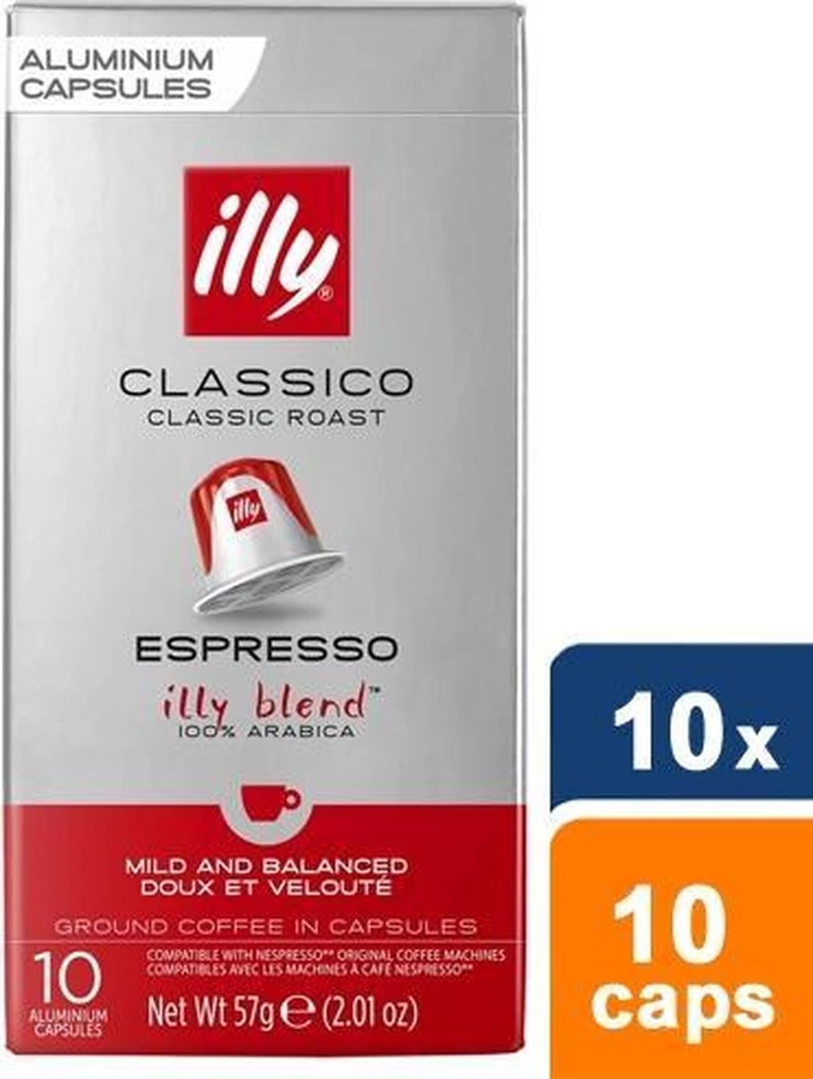 Illy Espresso Classico Koffiecups - Intensiteit 5/9 - 10 X 10 Capsules 2 Illy Espresso Classico Koffiecups - Intensiteit 5/9 - 10 X 10 Capsules - Afbeelding 2