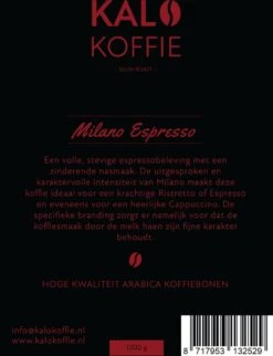 Kalo Koffie - 100% Arabica Koffiebonen - Milano Espresso - 1kg - Exclusieve Koffie -Rogers Coffee Service Winkel 921x1200