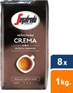 Segafredo Selezione Crema Koffiebonen - 8 X 1 Kg -Rogers Coffee Service Winkel 943x1200