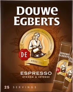 Douwe Egberts Espresso Sticks Oploskoffie - 6 X 25 Zakjes -Rogers Coffee Service Winkel 954x1200