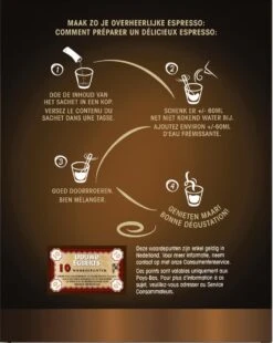 Douwe Egberts Espresso Sticks Oploskoffie - 6 X 25 Zakjes -Rogers Coffee Service Winkel 957x1200